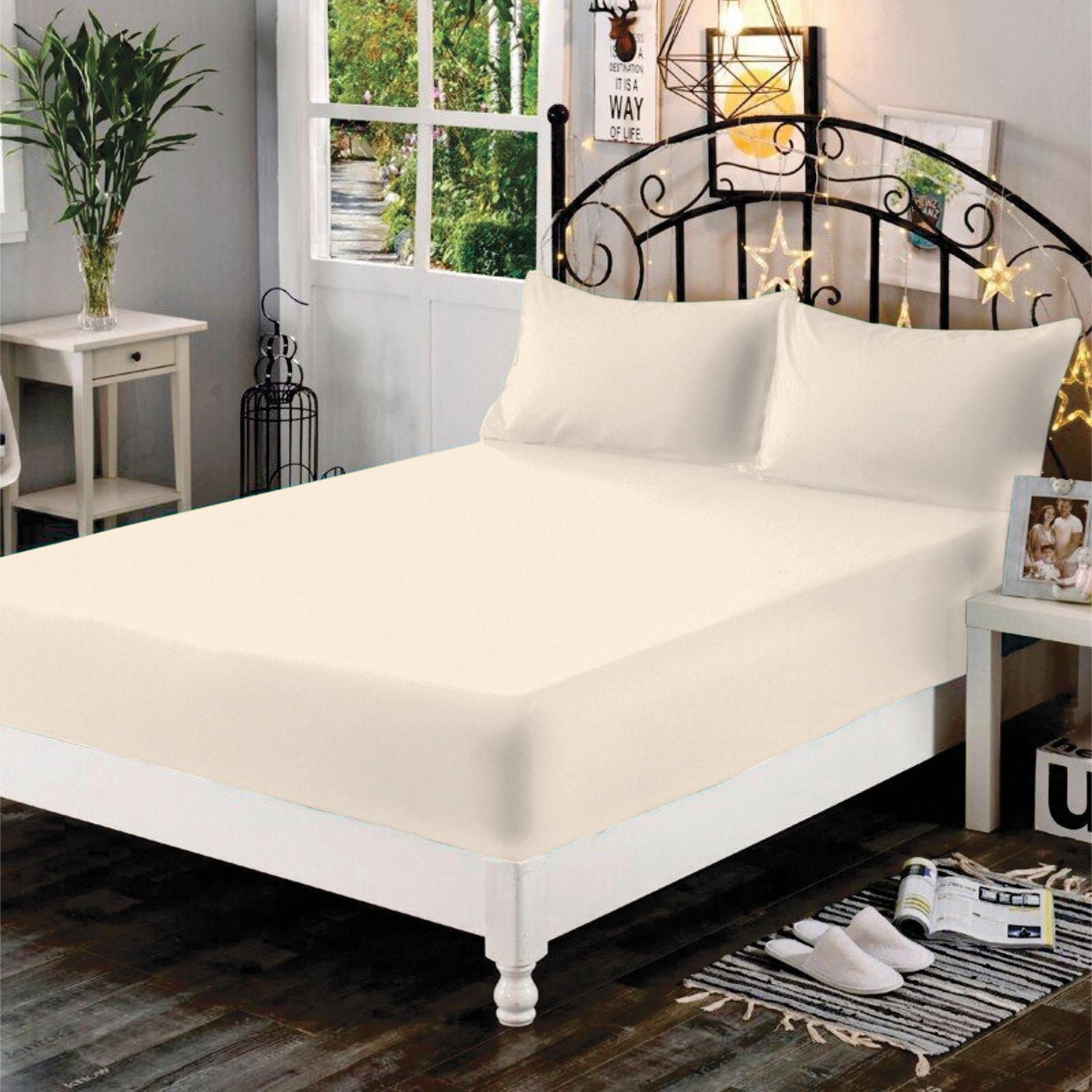 ELASTICKÉ PROSTĚRADLO SOPHIE - béžová, textil (200/180/30cm)