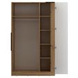 Eckschrank Begehbar mit Regal 120cm Box, Eiche Dekor/Weiß - Eichefarben/Weiß, MODERN, Holzwerkstoff (120/205/150cm) - Ondega