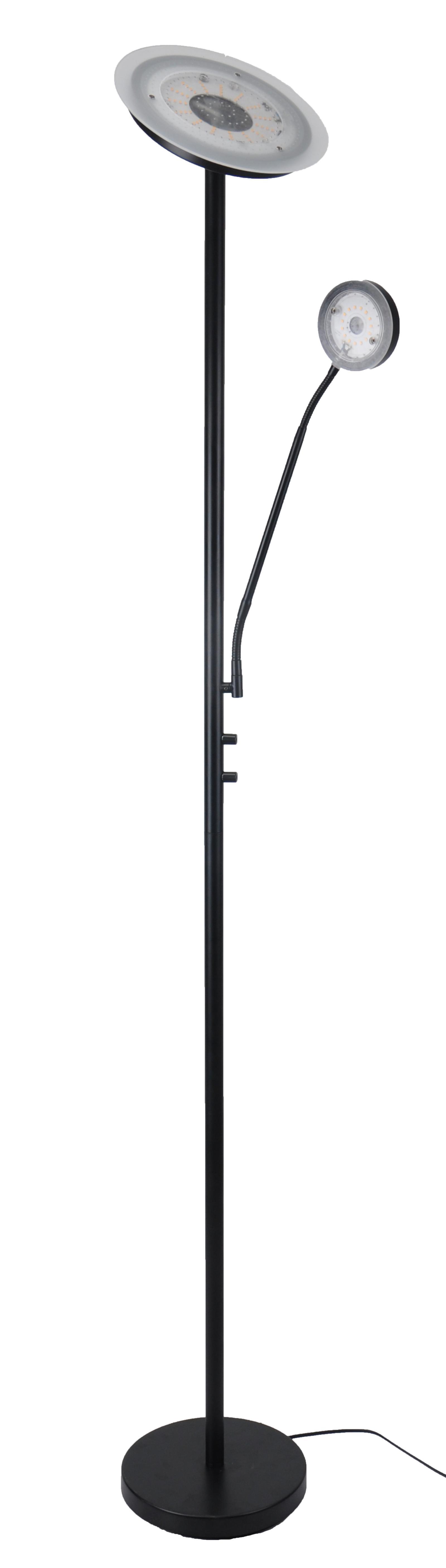 Stojací Led Svítidlo Minn, 26/180cm - bílá/černá, Moderní, kov/plast (26/180cm) - Premium Living