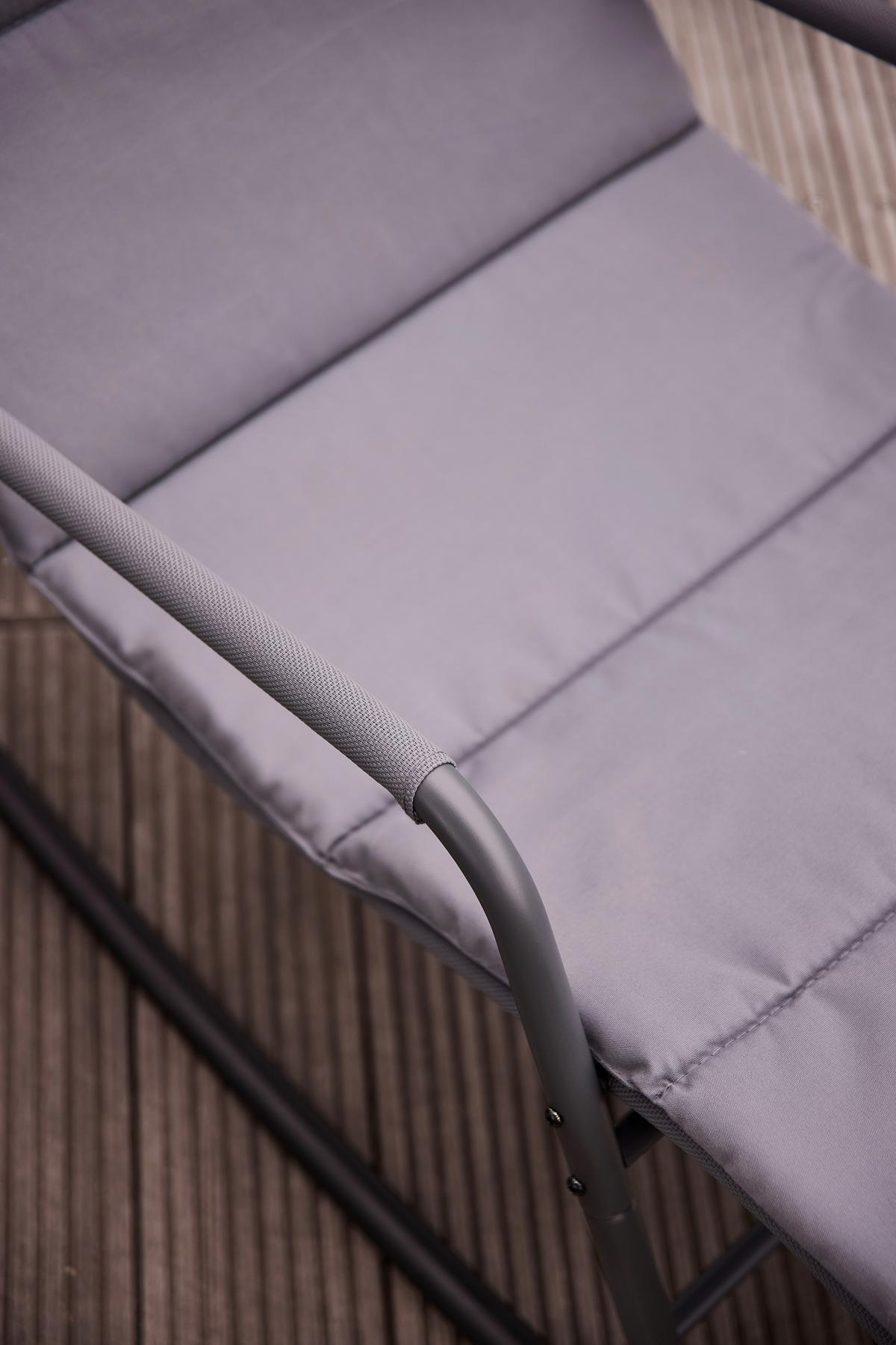 Schaukelliege Metall/Kunststoff/Textil - Blaugrau, KONVENTIONELL, Kunststoff/Textil (57/81/143cm) - Siena Garden