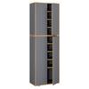 Schuhschrank Salia Anthrazit/Honigeiche B: 60 cm - Honigeiche/Anthrazit, Design, Holzwerkstoff (60/183/33cm) - MID.YOU
