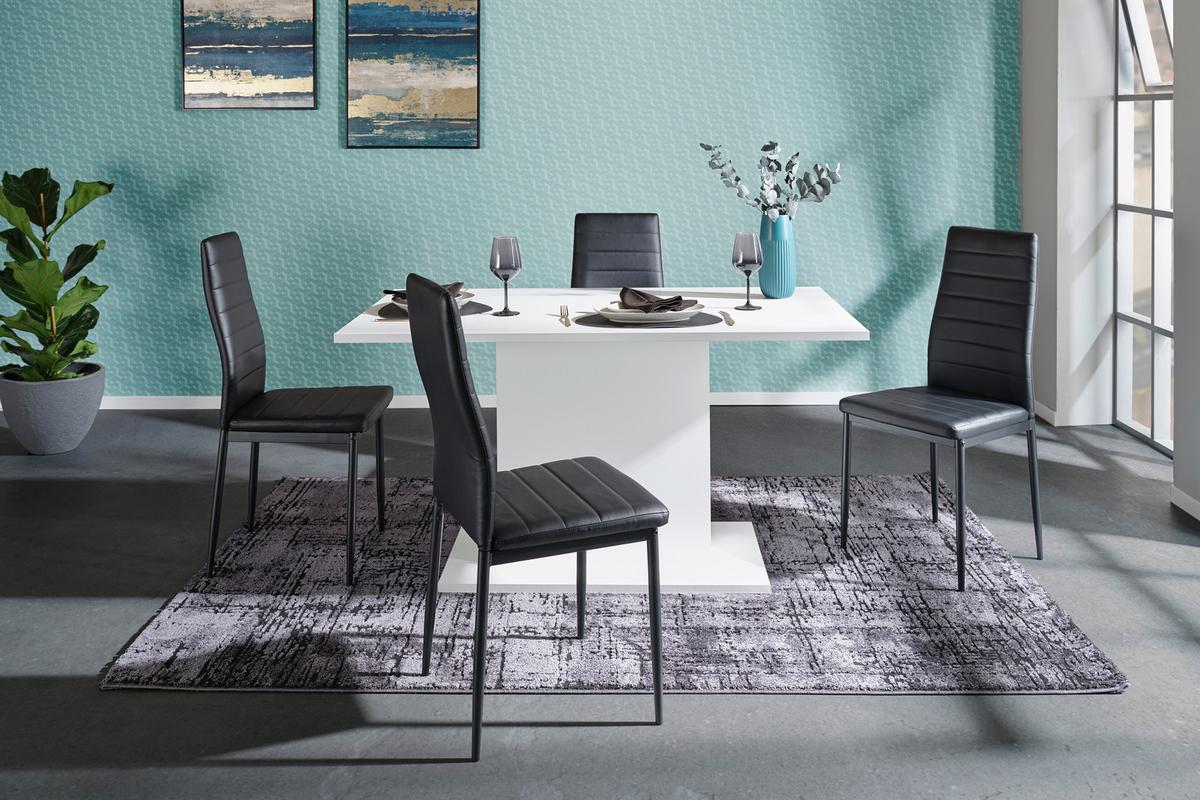 Esstisch Oskar 138x80 cm Weiß - Weiß, MODERN, Holzwerkstoff (138/76/80cm)
