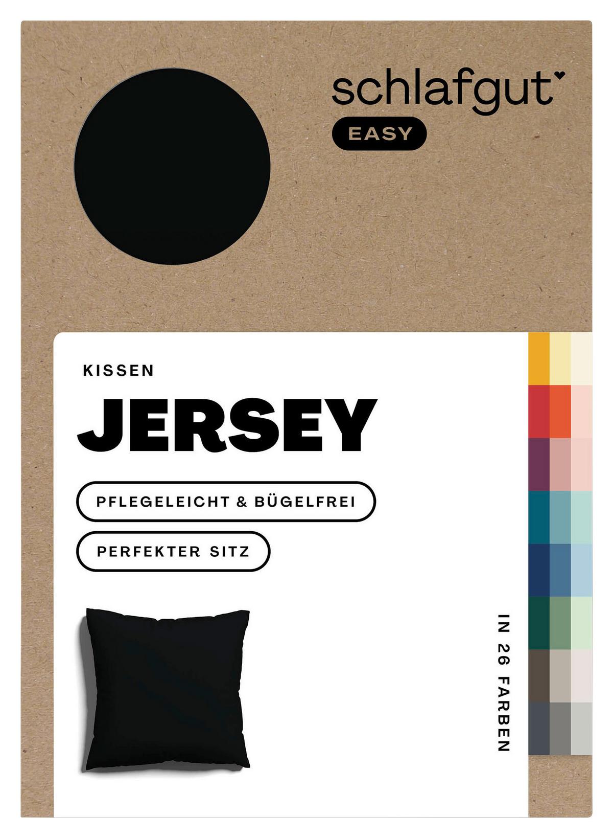 Kissenhülle Easy Jersey - Schwarz, Basics, Textil (40/40cm) - Schlafgut