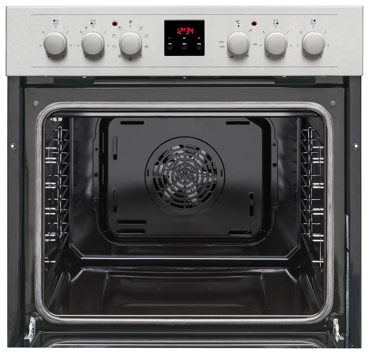 Einbauherd-Set K-62d19im0-Eu B: 59,5 cm Elektro-Glaskeramik - Edelstahlfarben/Schwarz, Basics (59,5/59,5/57,5cm) - Sharp