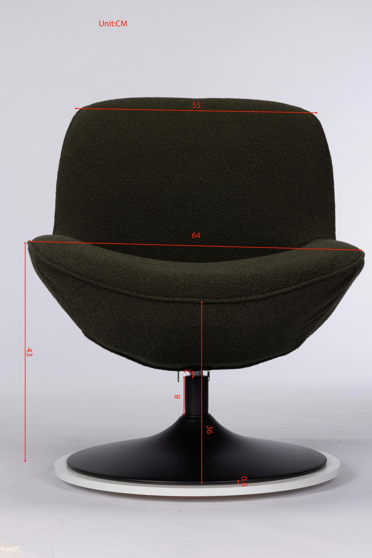 Relaxsessel Ramo Dunkelgrün B: 69 cm - Dunkelgrün/Schwarz, Basics, Textil/Metall (69/77/72cm) - Livetastic