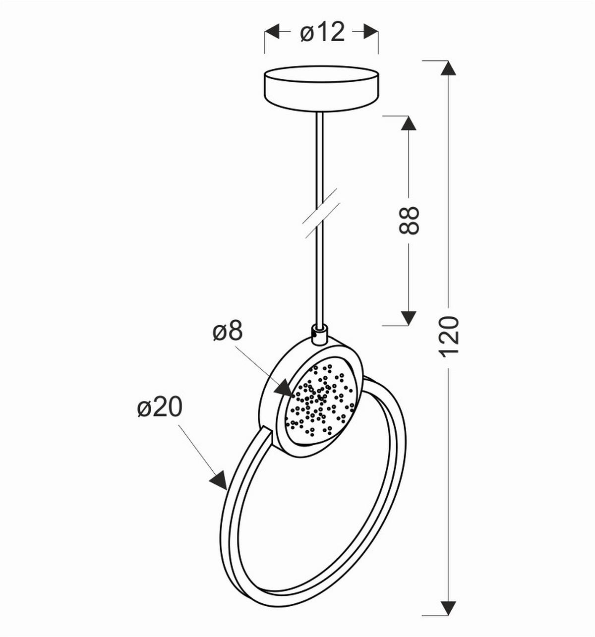 LED-Pendelleuchte 31-35592 Lacrima - Schwarz/Weiß, KONVENTIONELL, Kunststoff/Metall (20/7,8/120cm)