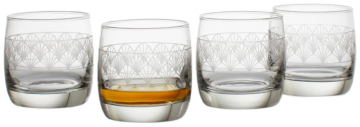 Whiskyglas Paradisio 4er-Set Je ca. 300 ml - Transparent, Trend, Glas (19/15,5/24cm) - Creatable