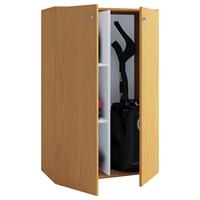 Komoda Lona mini dekor buk - farba buka/strieborná, Basics, kompozitné drevo/plast (70/105/39cm) - MID.YOU