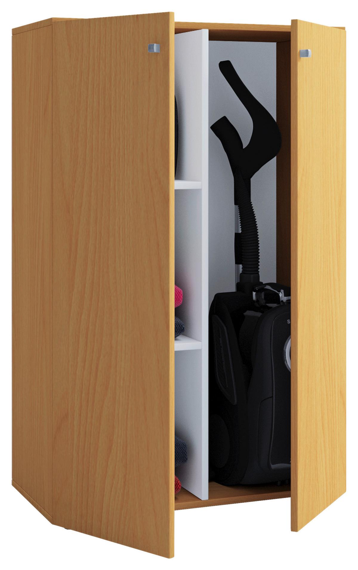 Komoda Lona mini dekor buk - farba buka/strieborná, Basics, kompozitné drevo/plast (70/105/39cm) - MID.YOU