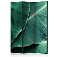 Paravent Dunkelgrün Mintgrün B: 135 cm - Dunkelgrün/Mintgrün, Basics, Holz/Kunststoff (135/172/3cm) - artgeist