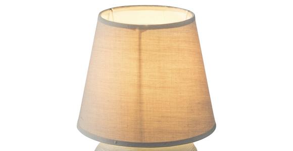 Tischlampe Lily Grau Lily - Grau, ROMANTIK / LANDHAUS, Keramik/Textil (15/22cm) - James Wood