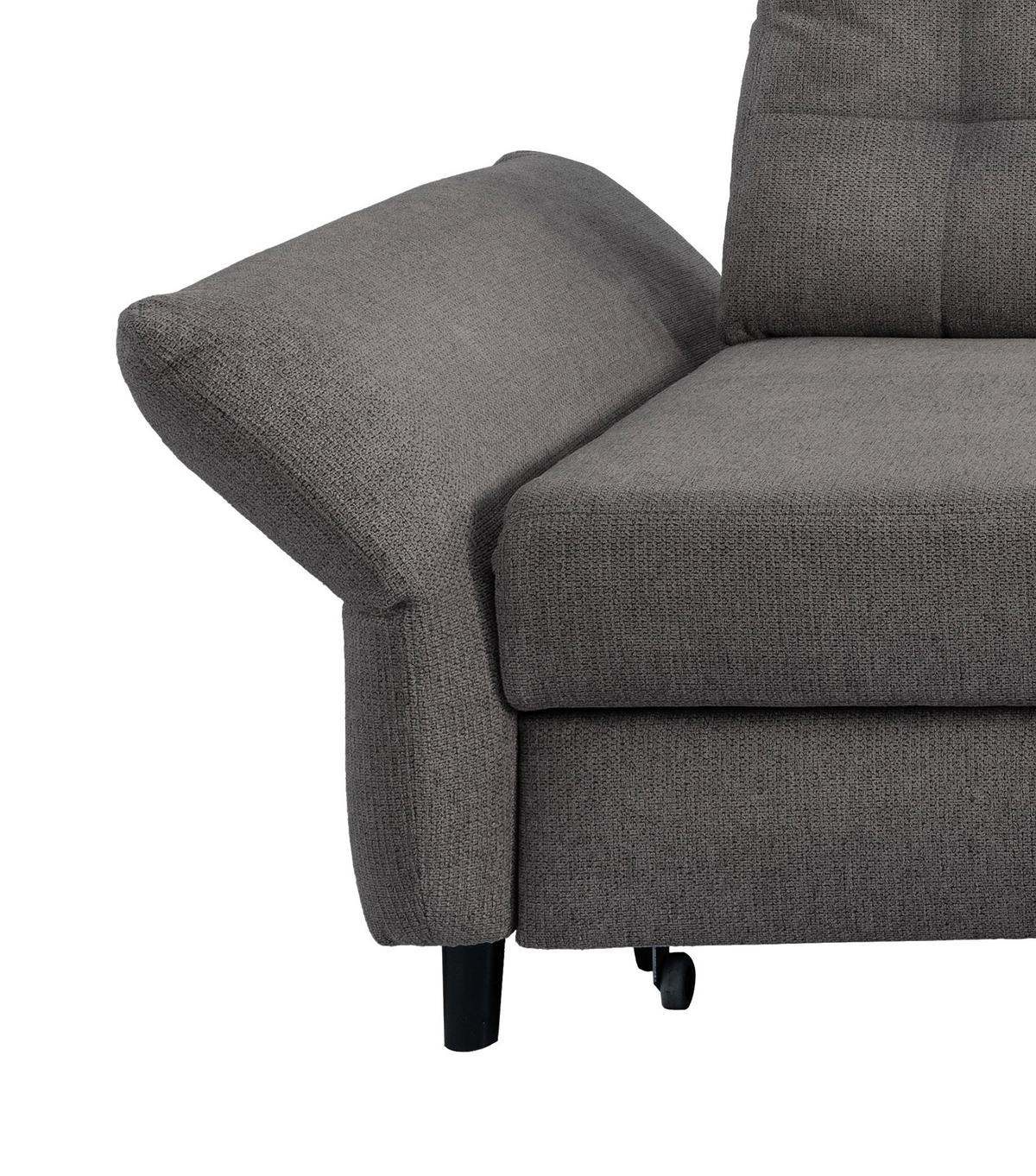 Ecksofa Brizzini Graubraun S: 250-280/176 cm - Graubraun/Hellgrau, MODERN, Holz/Textil (250-280/176cm) - Livetastic