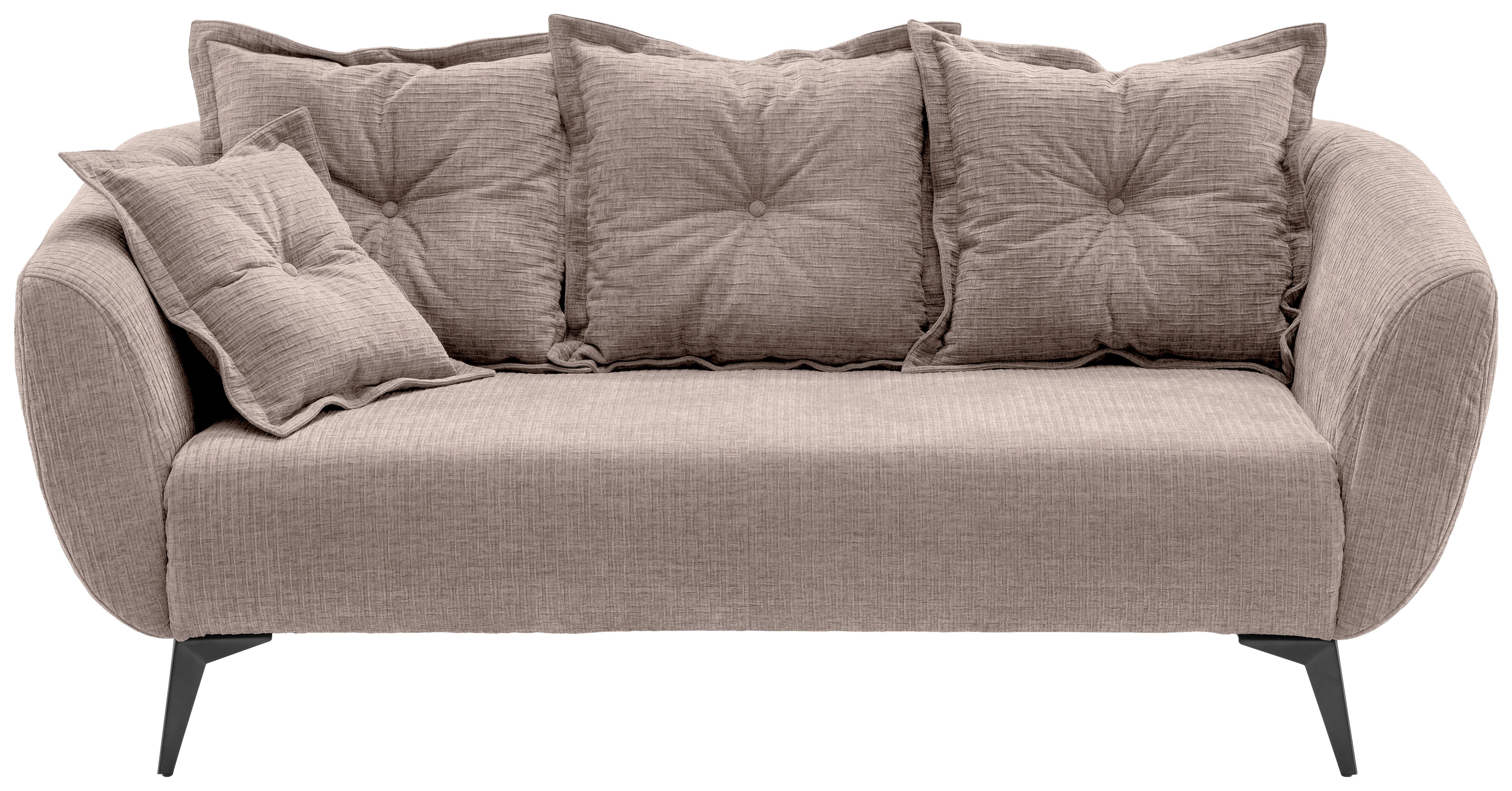 2,5-Sitzer Baggio Beige B: 196 cm - Beige/Schwarz, MODERN, Textil (196/94/103cm) - Livetastic