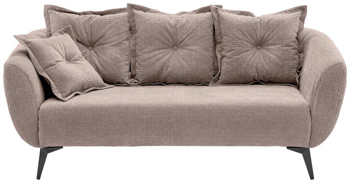 2,5-Sitzer Baggio Beige B: 196 cm - Beige/Schwarz, MODERN, Textil (196/94/103cm) - Livetastic