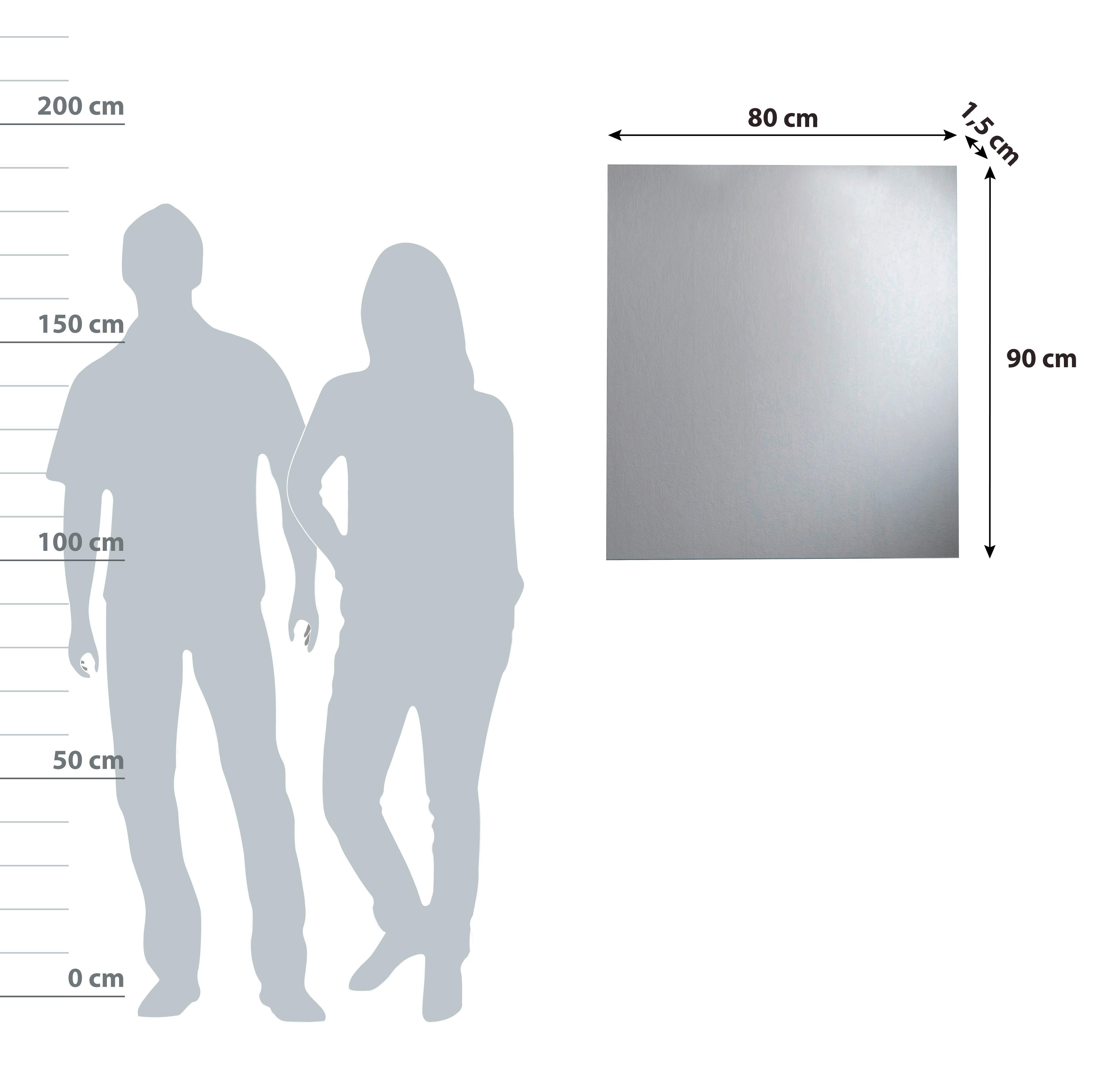 Wandspiegel Mirror Rechteckig 80x90 Cm Ohne Rahmen - Basics, Glas (80/90/1,5cm) - MID.YOU