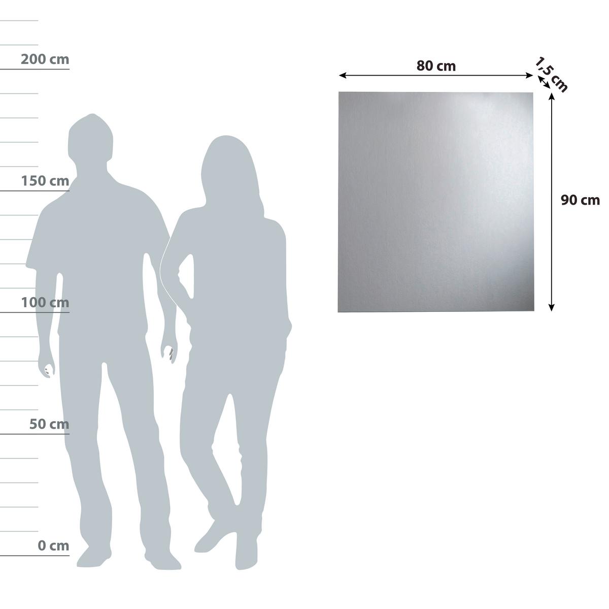 Wandspiegel Mirror Rechteckig 80x90 Cm Ohne Rahmen - Basics, Glas (80/90/1,5cm) - MID.YOU