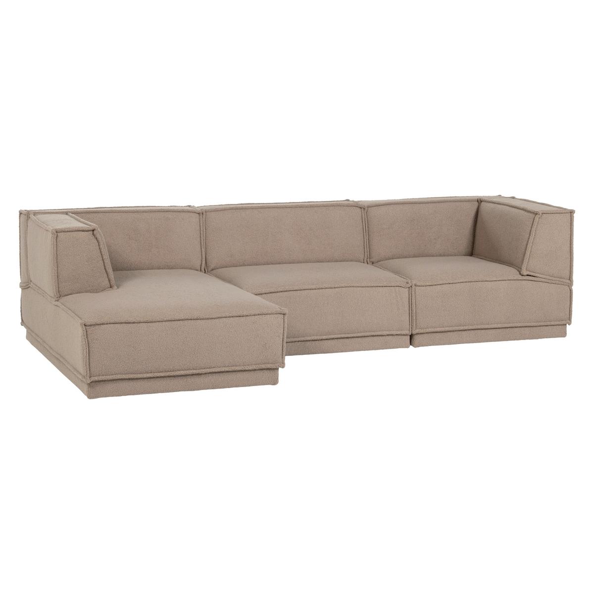 ECKSOFA Manu Taupe 160x286cm - Taupe/Schwarz, MODERN, Textil (160/286cm) - Livetastic