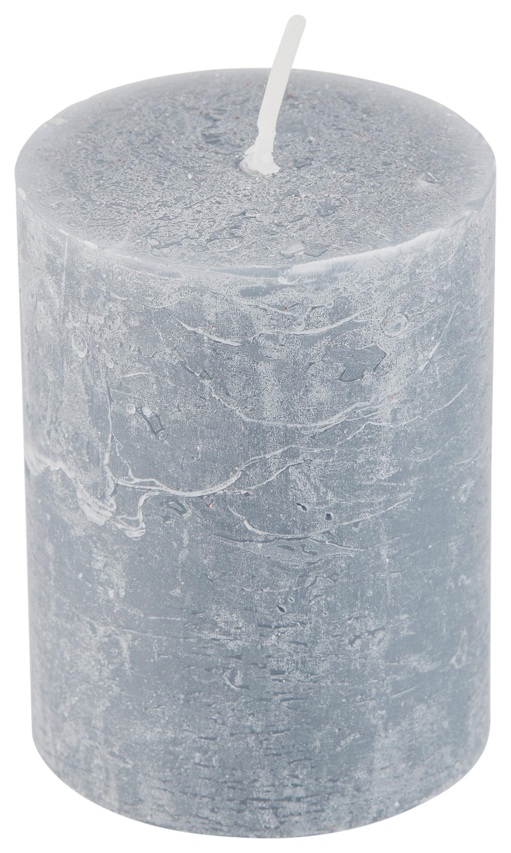 Stumpenkerze Saphira Dunkelgrau DxH: 6,8x9 cm - Dunkelgrau, Basics (6,8/9cm) - Ondega