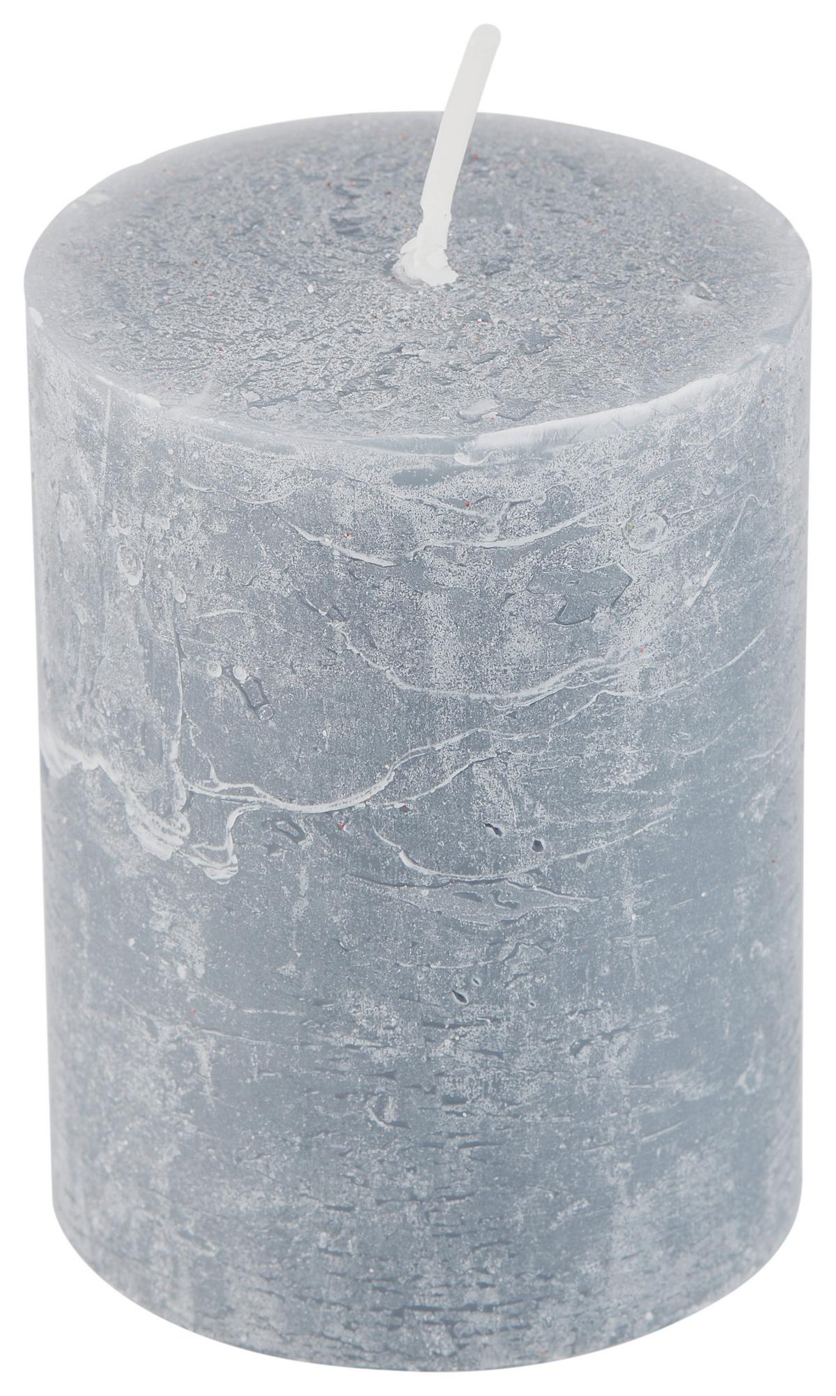 Stumpenkerze Saphira Dunkelgrau Dxh: 6,8x9 Cm - Dunkelgrau, Basics (6,8/9cm) - Ondega