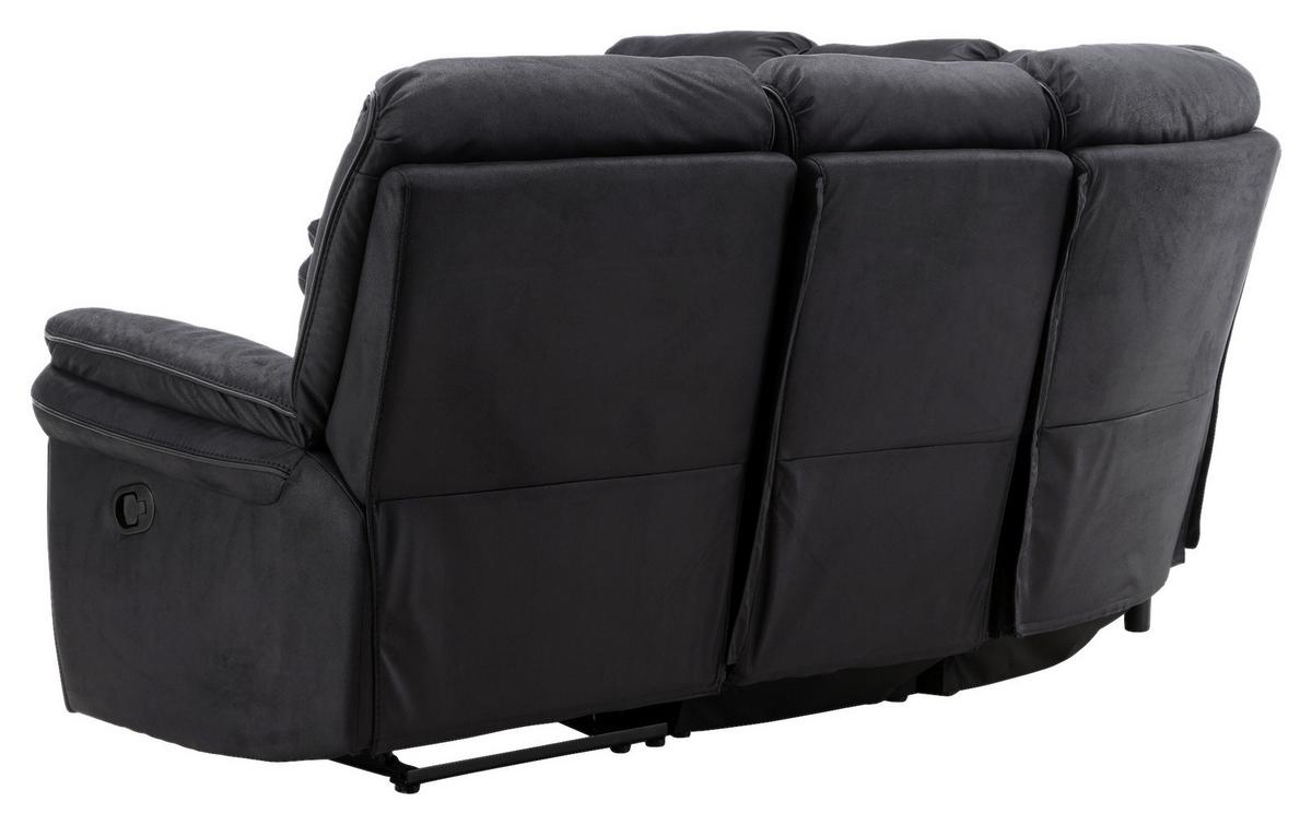 Ecksofa Saranda - Schwarz, Design, Textil (338/338cm) - Livetastic