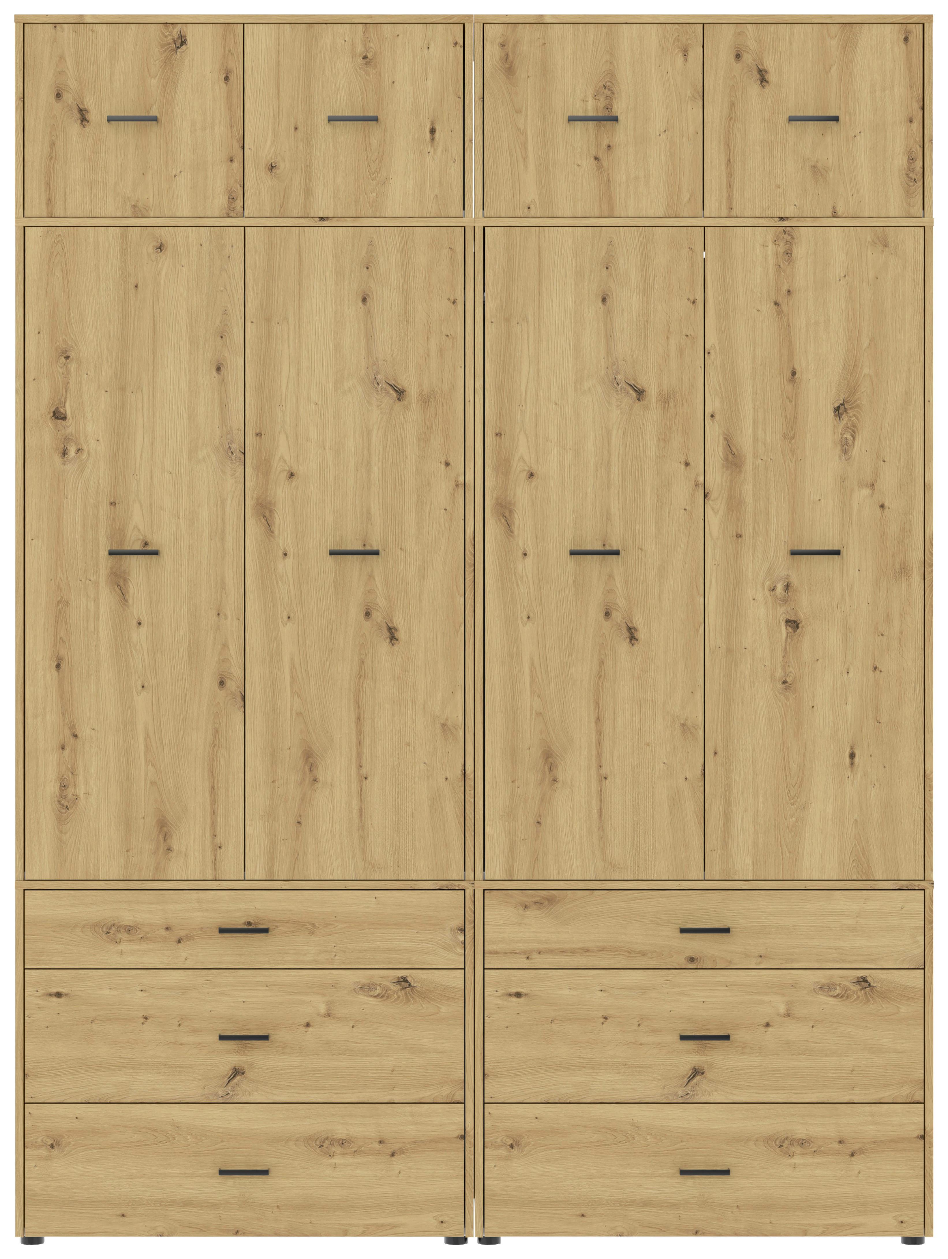 Kleiderschrank Kivo Eiche Artisan Dekor, B: 180 Cm