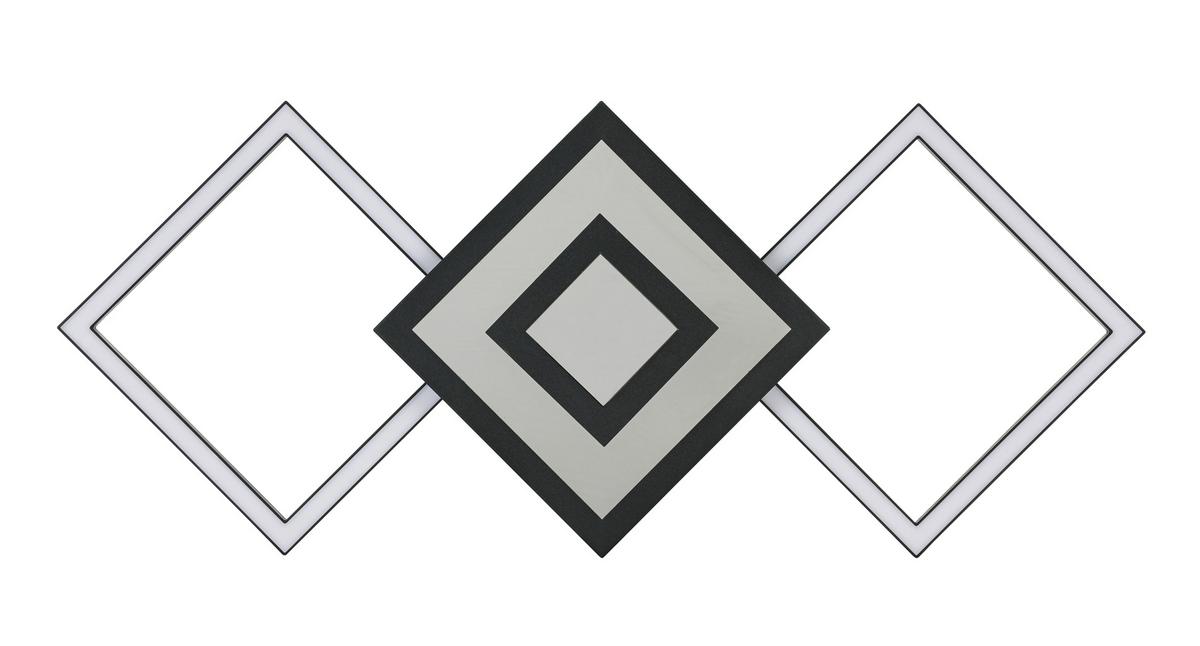 LED-Deckenleuchte Charlotta - Schwarz, Basics, Kunststoff/Metall (27,8/66/7cm) - Luca Bessoni