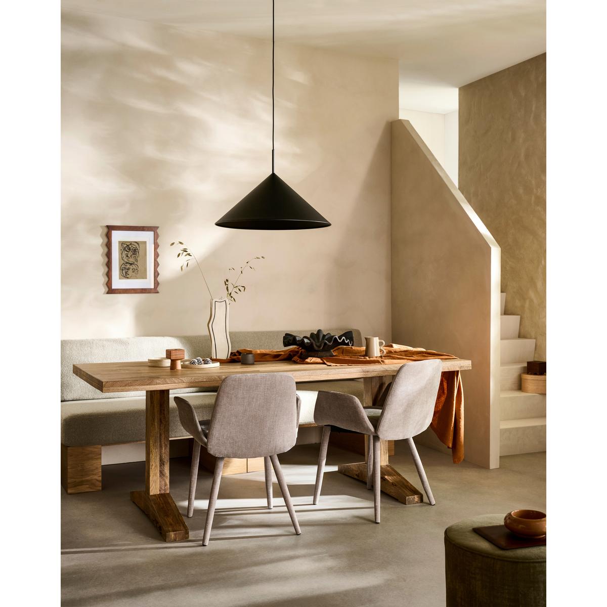 Sitzbank Eat-Up Eichefarben/Beige B: 110cm - Eichefarben/Beige, MODERN, Holz/Textil (110/84/67cm) - Livetastic