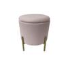 Hocker Logan - Goldfarben/Rosa, Design, Textil (36/40/36cm) - Echtwerk
