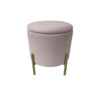 Hocker Logan - Goldfarben/Rosa, Design, Textil (36/40/36cm) - Echtwerk