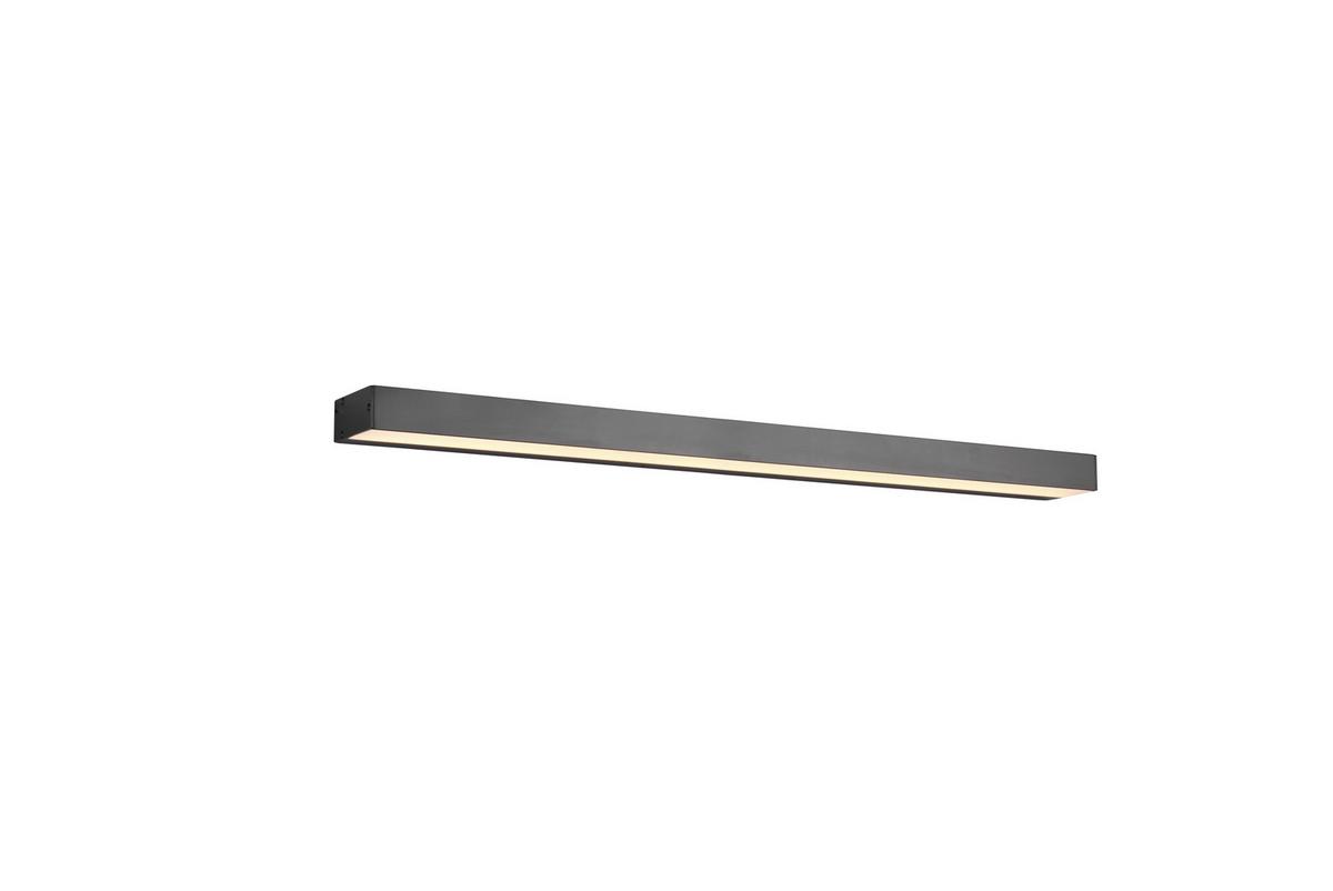 Led-wandleuchte Rocco, Ip44, 1-Flammig - Chromfarben/Schwarz, Basics, Kunststoff/Metall (3,6/90/8cm) - Trio Leuchten