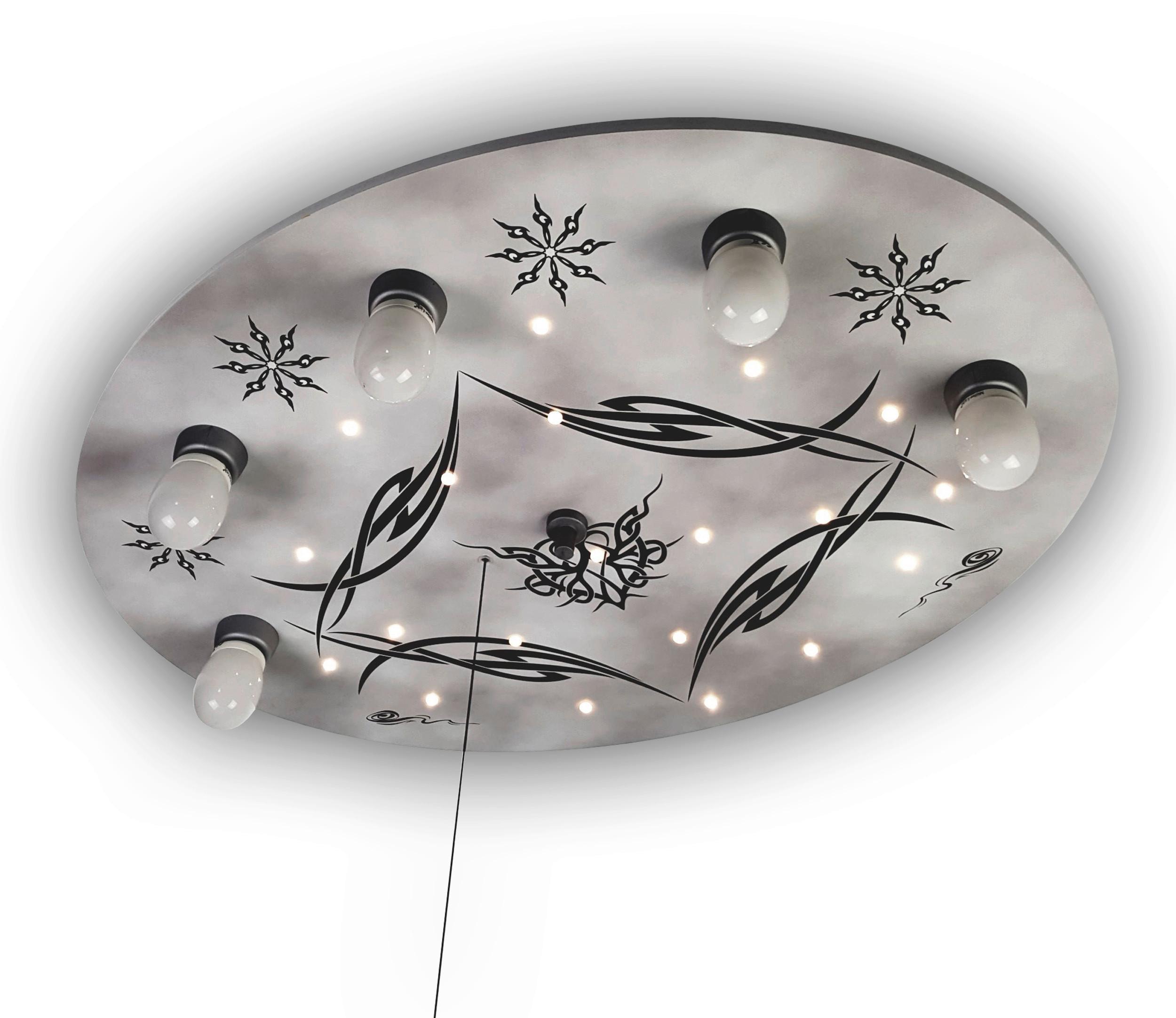 Kinderdeckenleuchte Gothic L: 74 Cm Mit Sternenhimmel - Design, Holz/Kunststoff (74/7/57cm) - Niermann