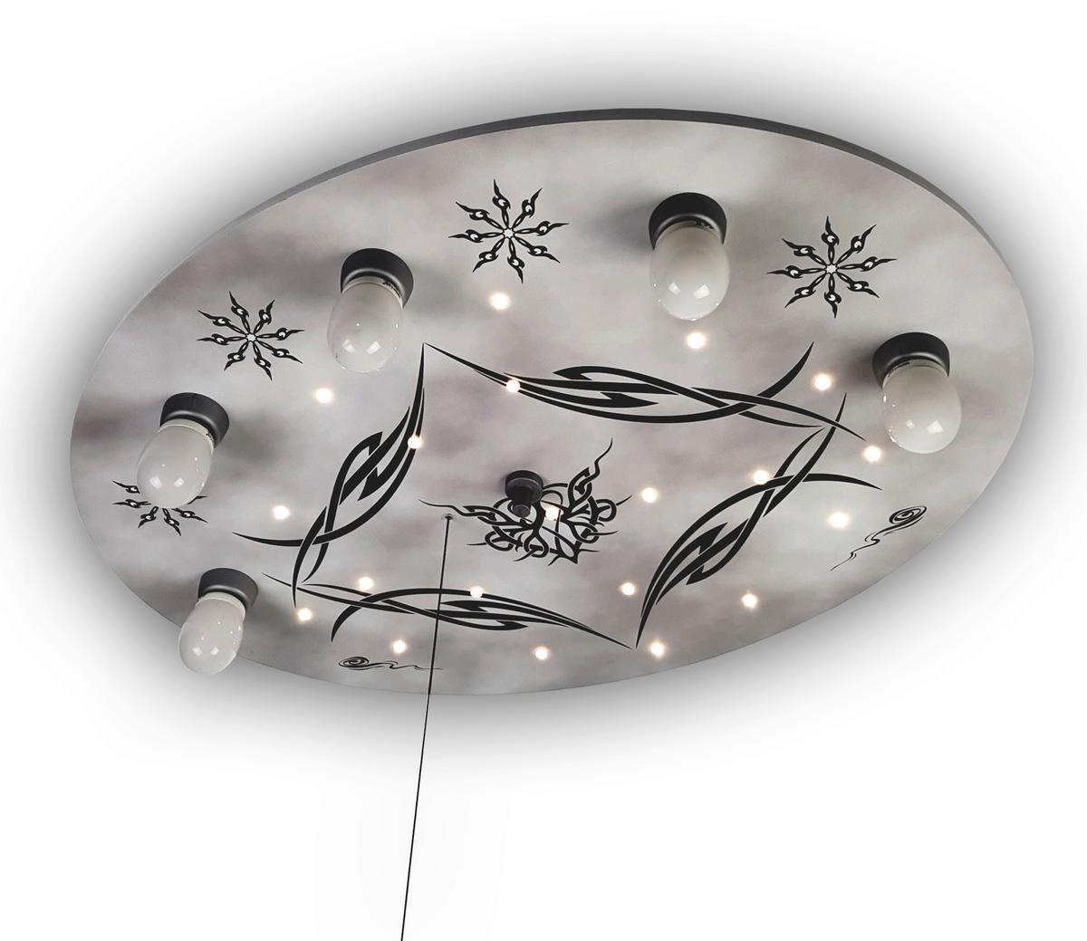 Kinderdeckenleuchte Gothic L: 74 Cm Mit Sternenhimmel - Design, Holz/Kunststoff (74/7/57cm) - Niermann