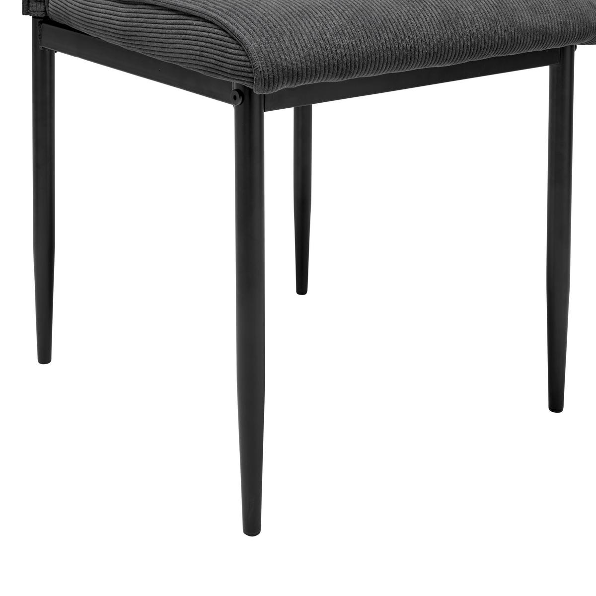 Stuhl-set Ratford - Schwarz/Grau, LIFESTYLE, Textil/Metall (44/96/58cm) - Livetastic