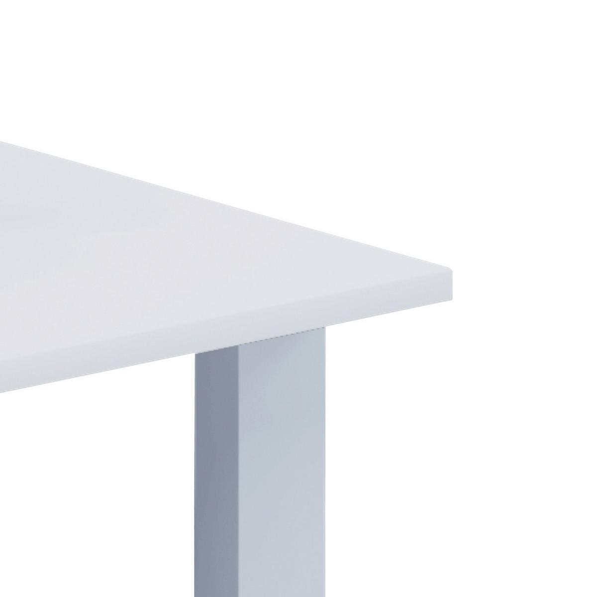 Schreibtisch Lona Weiß B: 50 Cm - Weiß, MODERN, Holzwerkstoff/Metall (110/50/76cm) - MID.YOU
