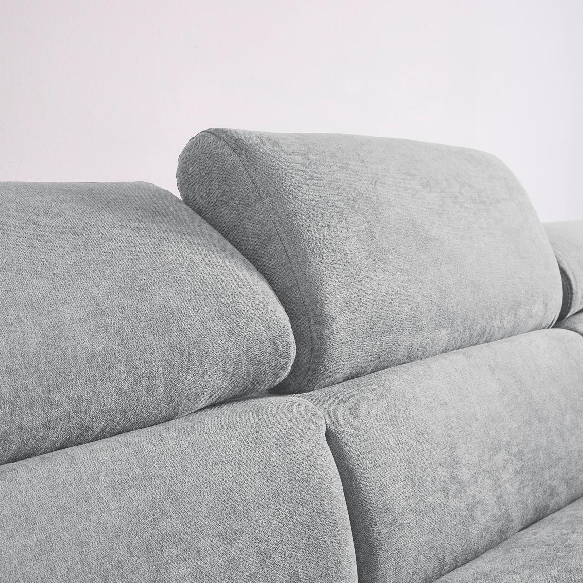 Sedací souprava Malibu světlošedá - světle šedá, Moderní, dřevo/textil (249/88/207cm) - Bessagi Home