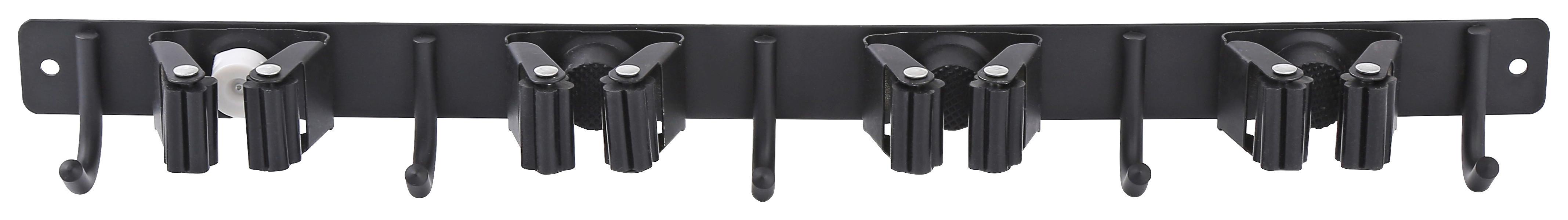 Wandhalter Praktiker 2 - Schwarz, MODERN, Metall (43,5/4,7/11cm)