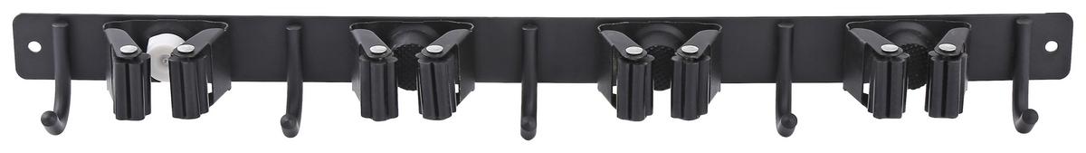 Wandhalter Praktiker 2 - Schwarz, MODERN, Metall (43,5/4,7/11cm)