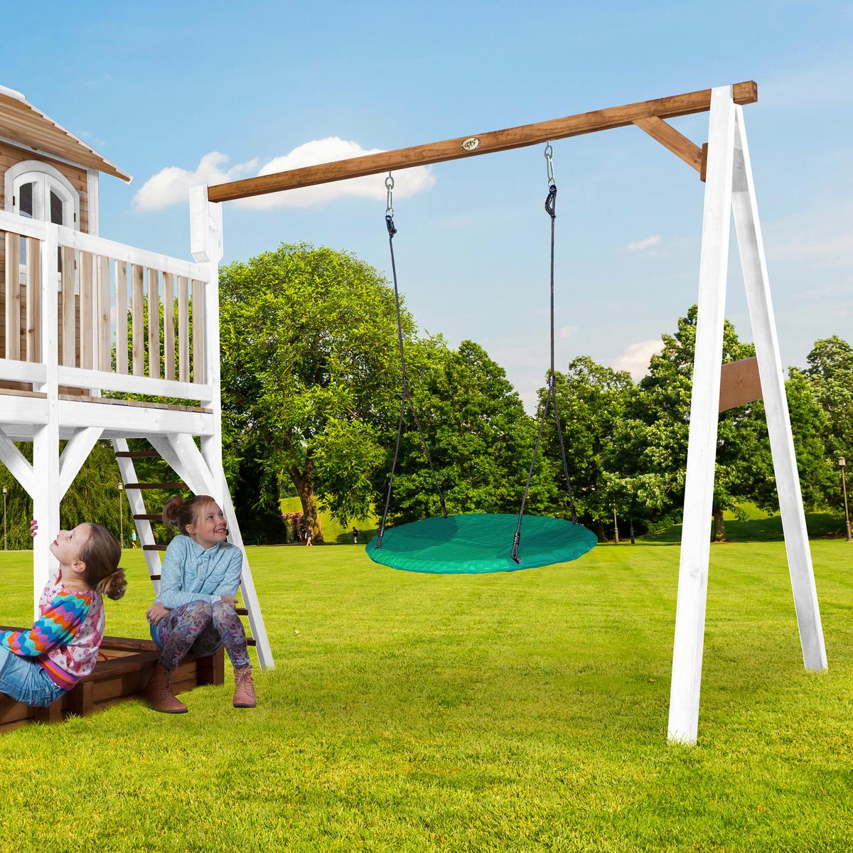 Spielturm A030.154.91 - Weiß/Braun, KONVENTIONELL, Holz (613/291/277cm) - Ambia Garden
