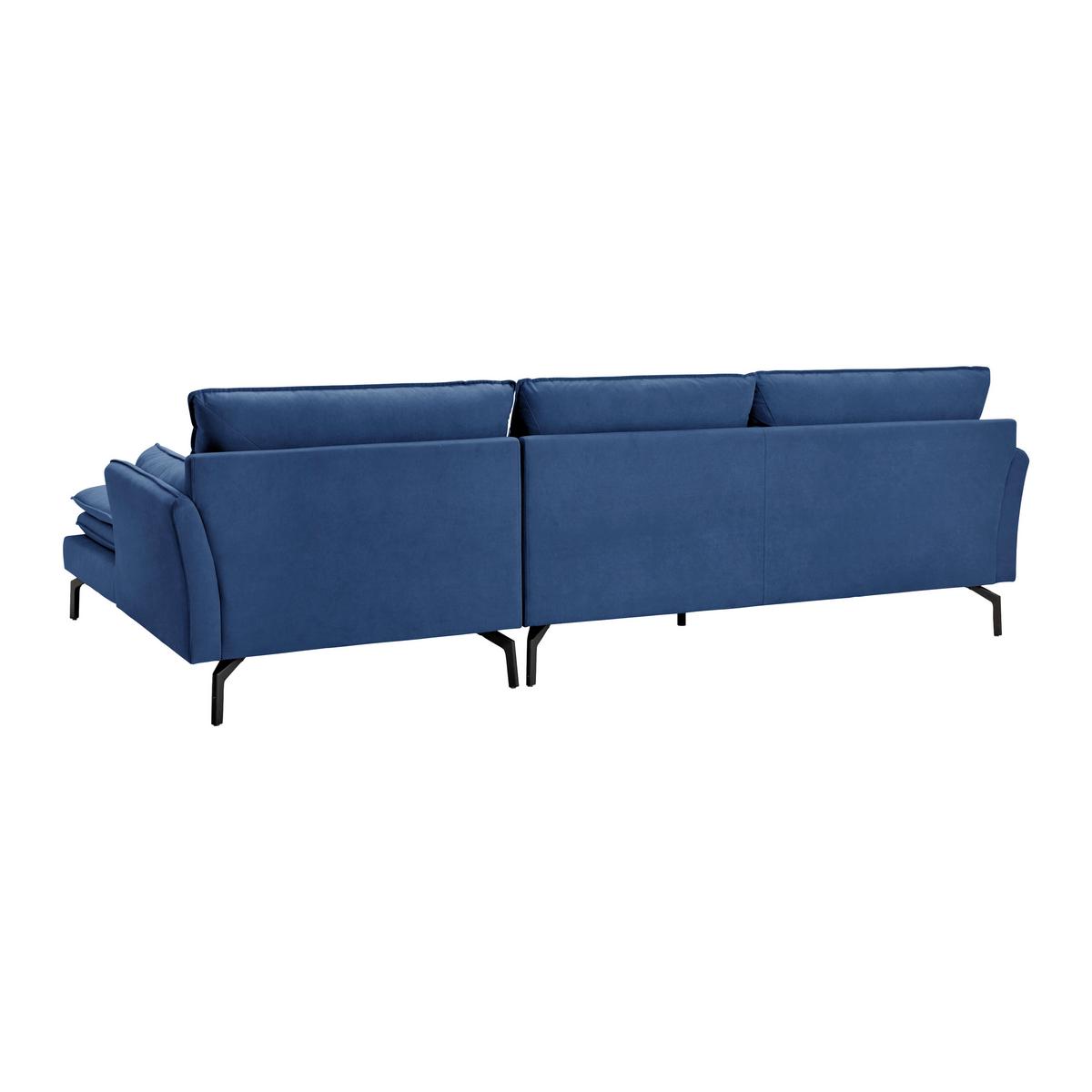 Sedací souprava LANI tmavě modrá - černá/tmavě modrá, Moderní, kov/dřevo (296/86/170cm) - Bessagi Home