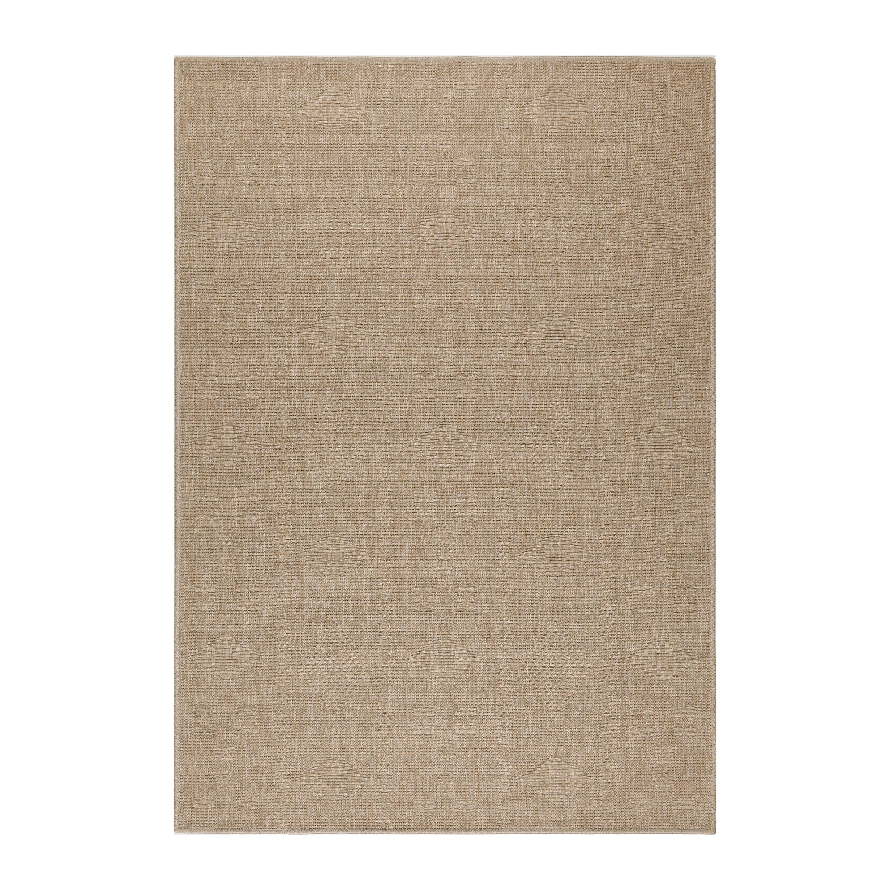 Outdoorteppich Dhaka - Anthrazit/Beige, Basics, Textil (140/200cm) - Novel