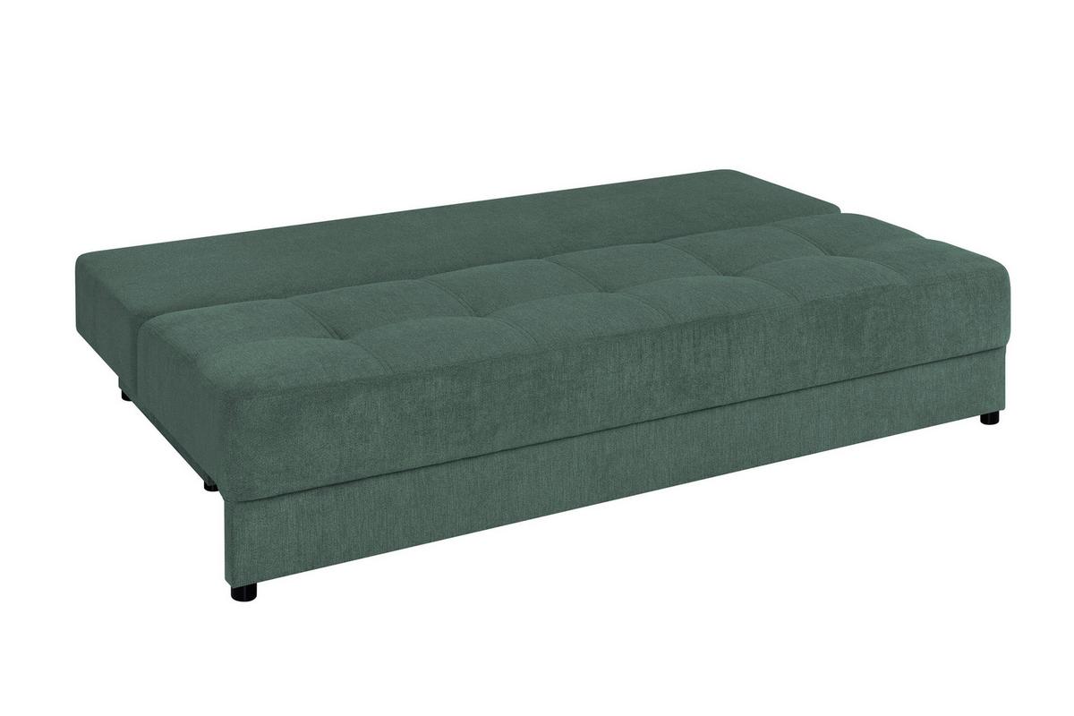 Schlafsofa Toni Petrol B: 200 cm - Petrol/Schwarz, Design, Holzwerkstoff/Textil (200/90/103cm) - P & B