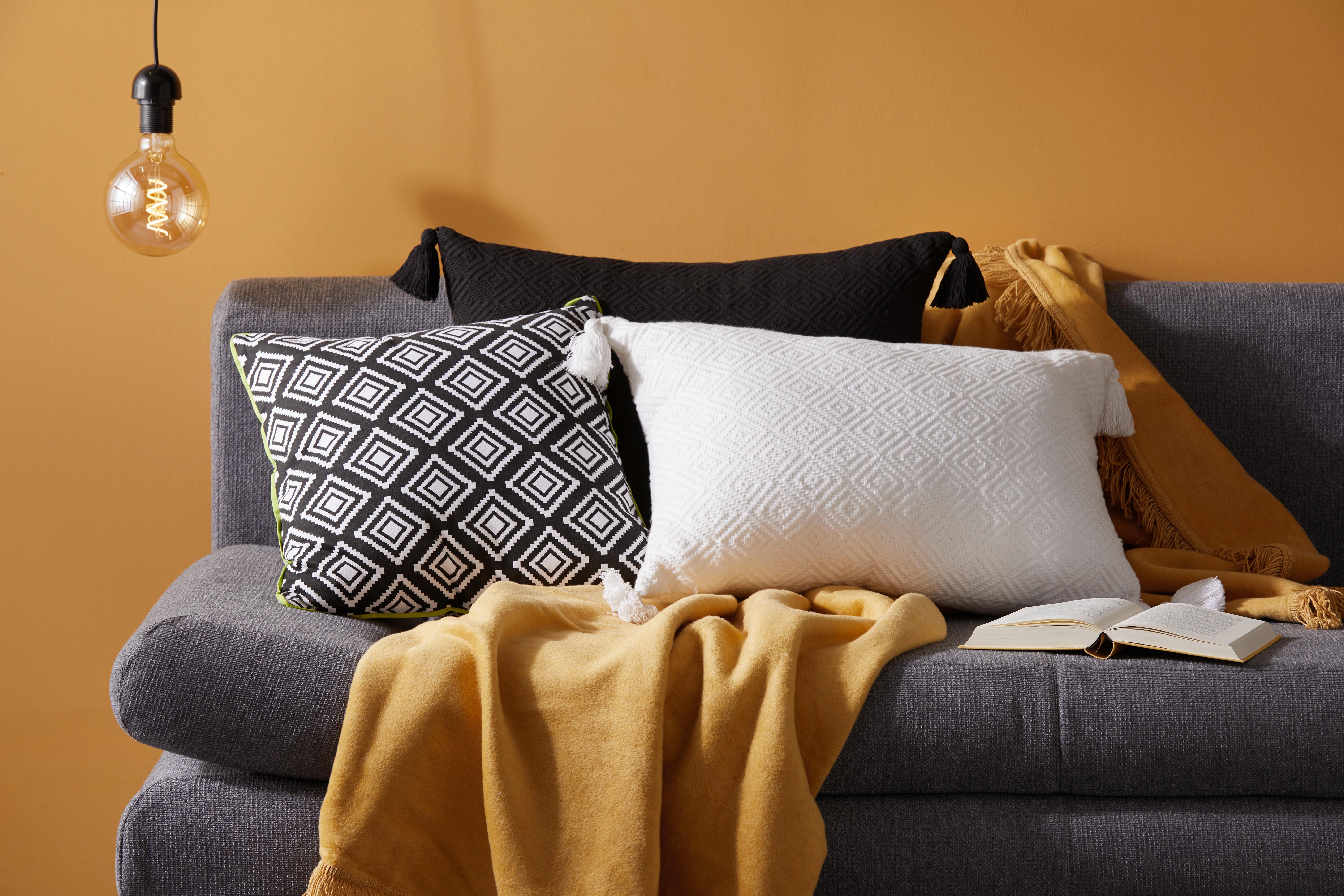 Dekorační Polštář Frieda, 40/60 Cm, Černá - černá, Lifestyle, textil (40/60cm) - Modern Living