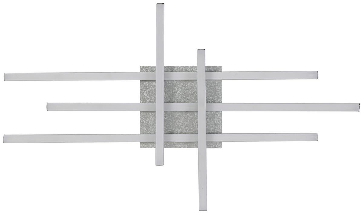 LED-Deckenleuchte Cindy - Silberfarben, Basics, Kunststoff/Metall (40/69/6,5cm) - Luca Bessoni