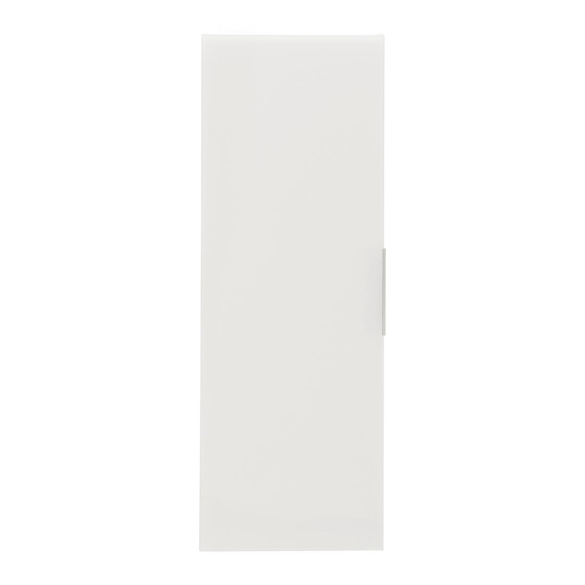 Závěsný díl Siena sklo, bílá - bílá/černá, Moderní, kov/kompozitní dřevo (45/125/32cm) - Premium Living