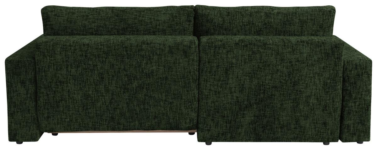 Ecksofa Dallas Dunkelgrün  173x258 Cm - Waldgrün/Dunkelgrün, MODERN, Holz/Kunststoff (173/258cm)