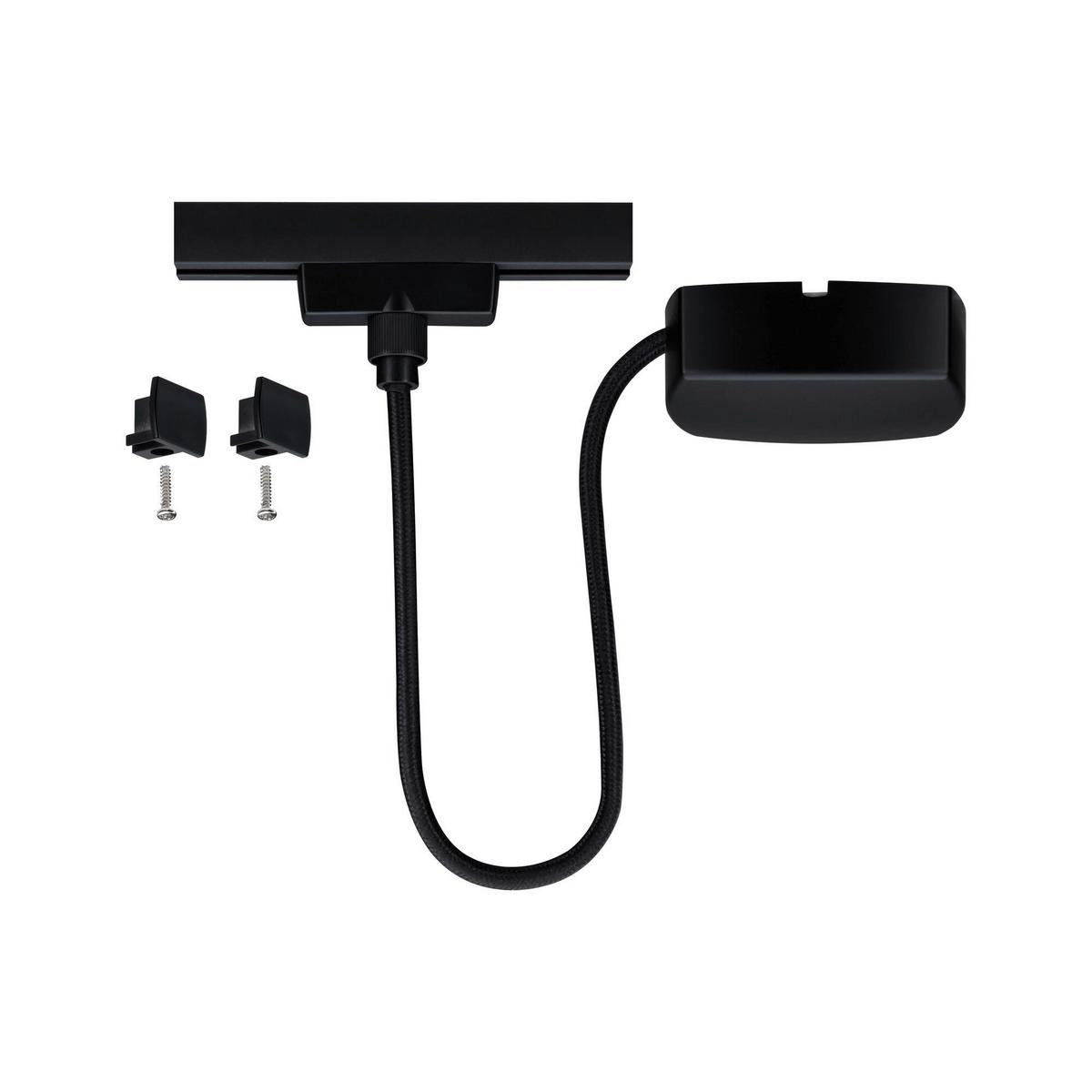 Schienensystem Urail Einspeiser 96916 Schwarz - Schwarz, Design, Kunststoff/Metall (100/16,5/3,0cm) - Paulmann