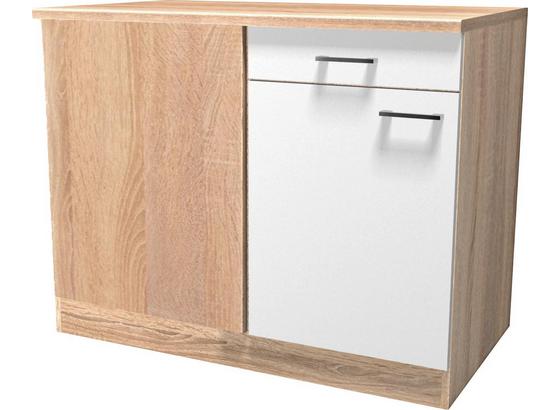 Eckunterschrank Samoa Uebe 110 - Eichefarben/Weiß, KONVENTIONELL, Holz/Holzwerkstoff (110/85/57cm) Eckunterschrank Samoa Uebe 110 - Eichefarben/Weiß, KONVENTIONELL, Holz/Holzwerkstoff (110/85/57cm)