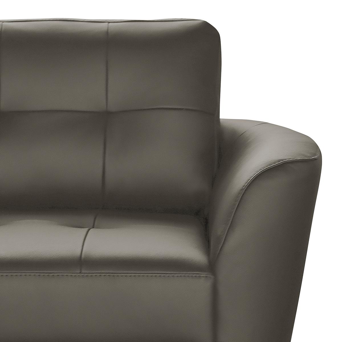 Ecksofa Nordic Schlammfarben S: 190x236 cm - Schlammfarben/Buchefarben, Design, Leder/Textil (190/236cm) - Livetastic