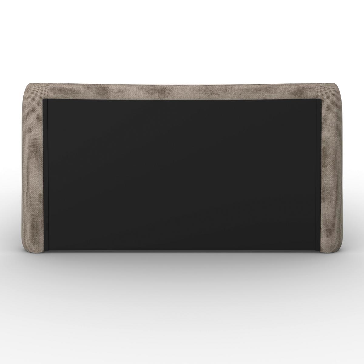 Čalúnená posteľ VALION 160x200 cm, sivohnedá - prírodná farba/farba duba, Modern, kov/drevo (160/200cm) - Bessagi Home