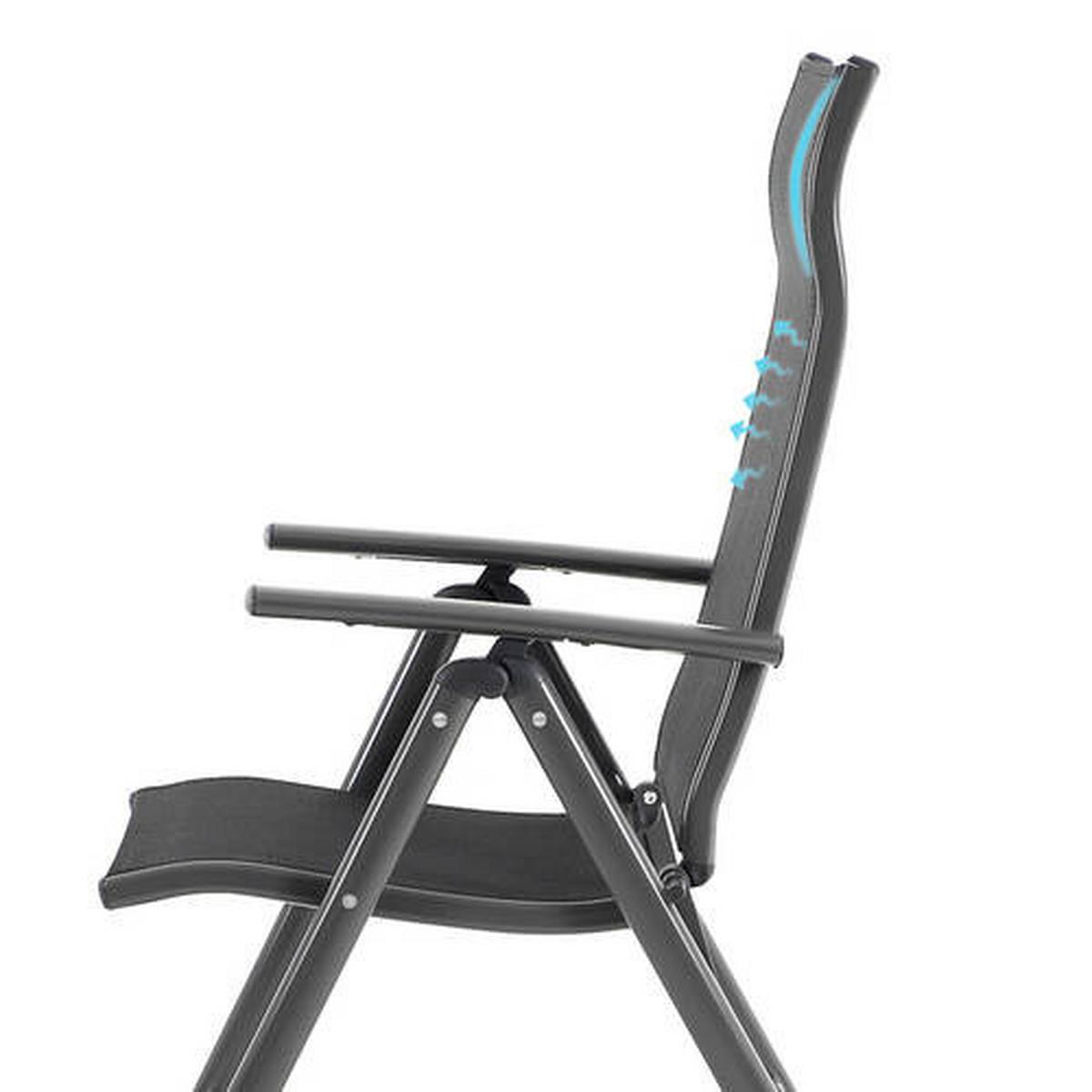 Campingsessel 2-tlg. Set, Klappbar, Schwarz, B: 70cm - Schwarz, Basics, Textil/Metall (70/106/56cm) - Modante